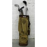 A SET OF SIX GOLF CLUBS,   with differen