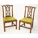 A PAIR OF 18TH CENTURY EWE WOOD DINING C