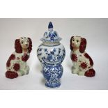 A PAIR OF MODERN STAFFORDSHIRE STYLE POR