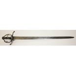 A GOOD GERMAN BASKET HILTED BACK SWORD L