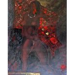 VIKTOR ANUFRIEV (B 1958)  Red Nude, mixe