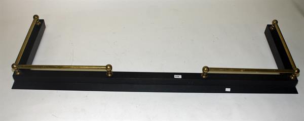 A MODERN BRASS AND CAST IRON FENDER,  62