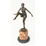 AN ART DECO STYLE BRONZE FIGURE,   Of A