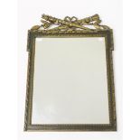 A PAINTED AND PARCEL GILT WALL MIRROR,