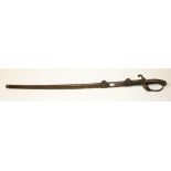A BRASS HILTED OFFICERS SWORD,