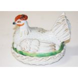 A STAFFORDSHIRE HEN TUREEN,