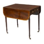 A GEORGE III PERIOD INLAID MAHOGANY AND