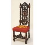 AN OAK SIDE CHAIR,   In the 17th century