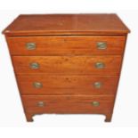 A GEORGE IV PERIOD MAHOGANY CHEST,   wit