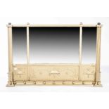 A THREE COMPARTMENT REGENCY STYLE GILT BALL MOULDED OVERMANTLE, Early 20th century, with inverted