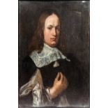 FOLLOWER OF KAREL DUJARDIN (1622-1678), Portrait of a Gentleman, half-length, in a Black Coat with