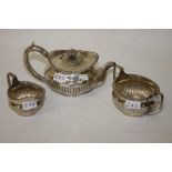 A THREE-PIECE SILVER TEA SERVICE, 
Geor