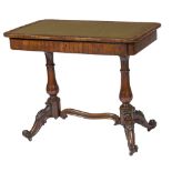 A VICTORIAN ROSEWOOD WRITING OR DRAFTSMA