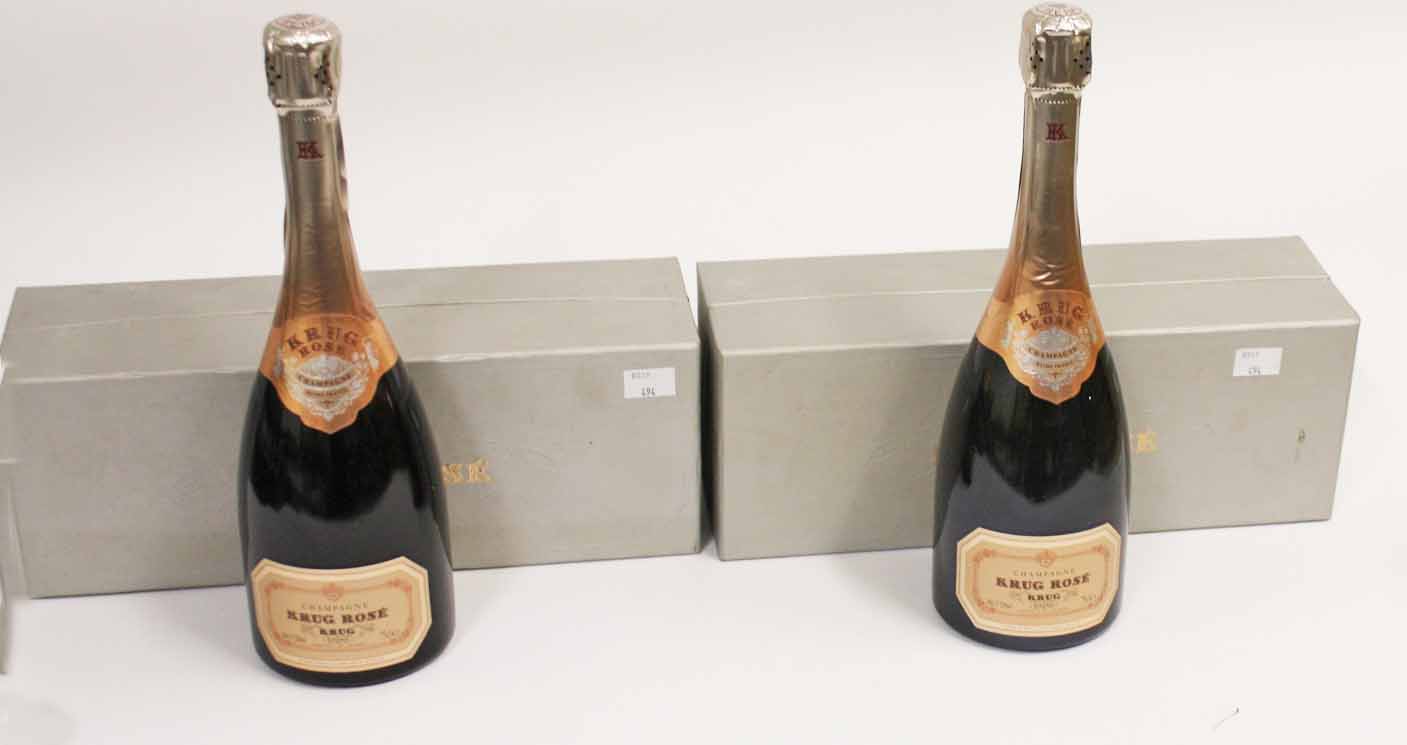 KRUG ROSE N.V,  4 bottles in presentatio