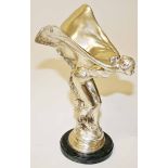 A SILVER PLATED METAL FIGURE,   Spirit o