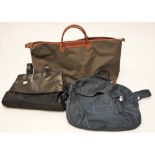 A MANDARINA DUCK CANVAS OVERNIGHT BAG,