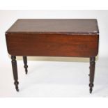 19TH CENTURY MAHOGANY DROP LEAF PEMBROKE