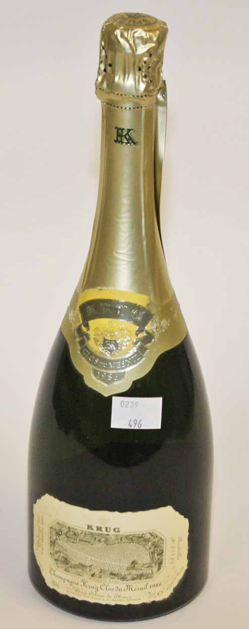 KRUG CLOS DU MESNIL 1986,   1 bottle in