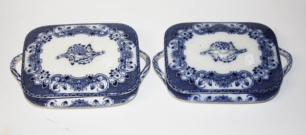 A PAIR OF RECTANGULAR ENGLISH STONEWARE