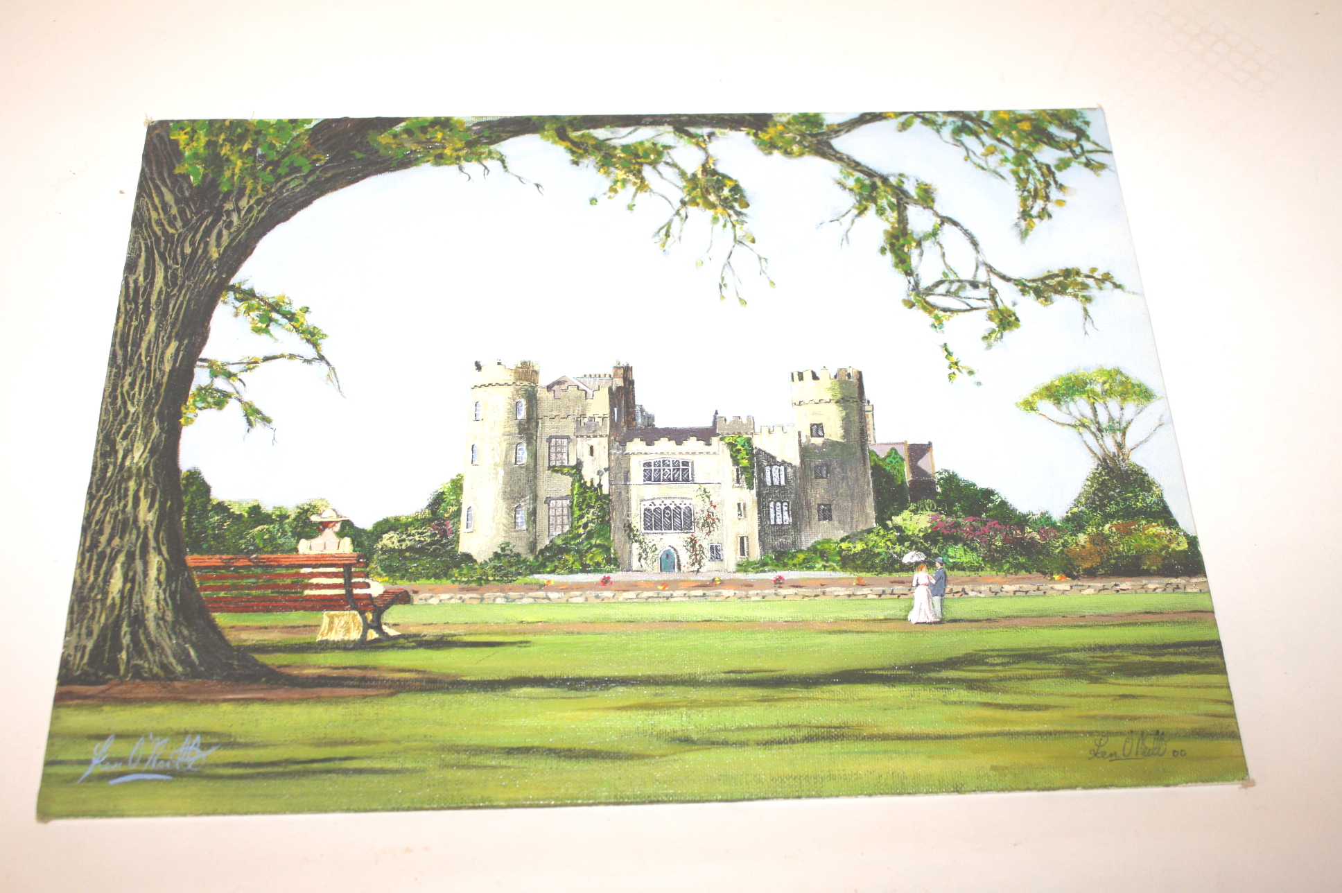 KEN O'NEILL (B.1967) Malahide Castle, Dublin, O.O.CB, 12in (30h x 16in (41cm). (1)