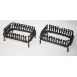 A PAIR OF MODERN RECTANGULAR CAST IRON F