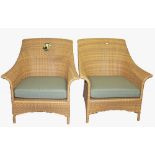 A PAIR OF DEDON SYNTHETIC BASKET WEAVE O