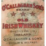 A WISE'S IRISH WHISKEY DUBLIN ADVERTISIN