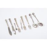 A PART CANTEEN OF SILVER PLATED CUTLERY,