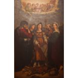 AFTER RAPHAEL (1483-1520), St Cecilia,O.O.C, 57in (145cm)h x 38in (96cm).