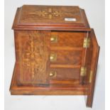 A LATE 19TH CENTURY INLAID WALNUT AND MA