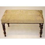 A RECTANGULAR WINDOW OR DRESSING STOOL,