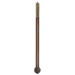 A FINE EBONY STRUNG STICK BAROMETER,   e