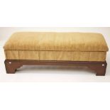 A RECTANGULAR OAK OTTOMAN,