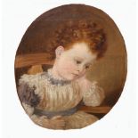 19TH CENTURY SCHOOL, POSSIBLY IRISH,
Portrait of a Young Child in a Feeding Chair, oil on canvas,