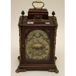 AN 18TH CENTURY STYLE WALNUT BRACKET CLOCK, O.R.M.