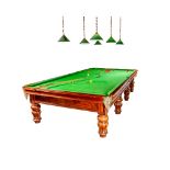 A FULL SIZE VICTORIAN MAHOGANY BILLIARD/SNOOKER TABLE,