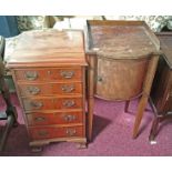 AN ATTRACTIVE MAHOGANY CHEST, 
of small proportions, O.R.M.