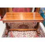 A RECTANGULAR WILLIAM IV PERIOD MAHOGANY LIBRARY TABLE, 
probably Irish,