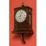 A FINE BRASS INLAID REGENCY PERIOD ROSEWOOD BRACKET CLOCK, 
by McMaster of Dublin,