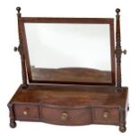 A GEORGE IV PERIOD MAHOGANY SWING-FRAME DRESSING TABLE MIRROR,