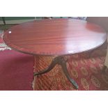 A REGENCY STYLE OVAL MAHOGANY FLIP TOP BREAKFAST TABLE, 
O.R.M.