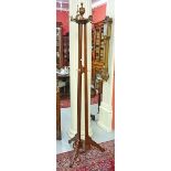 AN EDWARDIAN STYLE MAHOGANY HAT AND COAT STAND, 
O.R.M.