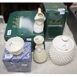 A COLLECTION OF MODERN BELLEEK PARIAN WARE,