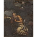 FOLLOWER OF JUSEPE DE  RIBERA (1588-1652),
Saint Paul the Hermit in the Wilderness, holding a cross,
