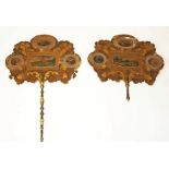 AN UNUSUAL PAIR OF REGENCY PERIOD FOUR PANEL FANS,