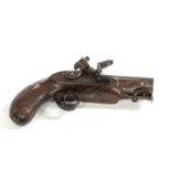 A RARE IRISH FLINT LOCK MAN STOPPER PISTOL, 
by McDermott Dublin c.