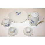 AN ATTRACTIVE THIRTY NINE PIECE LIMOGES PORCELAIN COFFEE SERVICE, 
with plates, coffee cups,