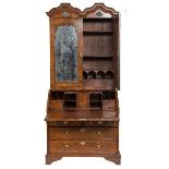 A QUEEN ANNE WALNUT BUREAU CABINET, 
c.