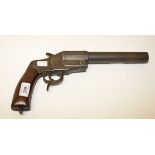 A WWI JGA GERMAN FLARE GUN, 
with 9in (23cm) two stage barrel, with short octagonal section to rear,