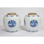 A GOOD PAIR OF CHINESE BLUE AND WHITE GINGER JARS, 
late 18th, early 19th century,